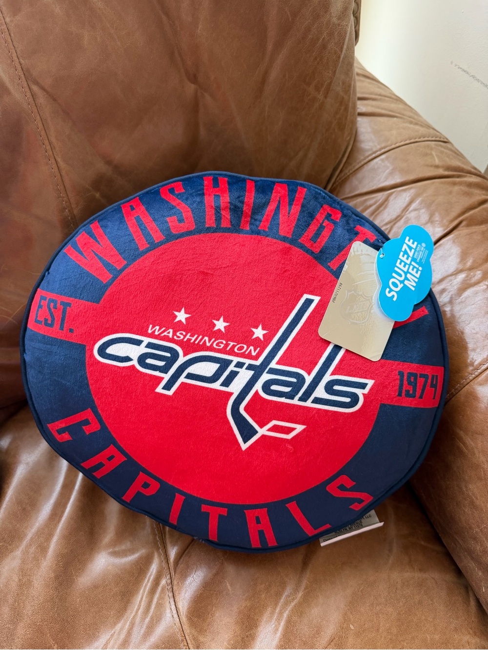 NWT NHL Washington Capitals Puck Travel Cloud Pillow